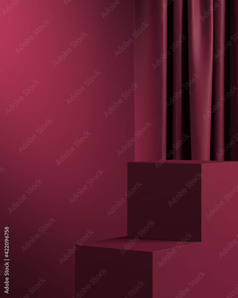 Poster abstract background minimal style for product branding. mock up scene and empty space. 3d render