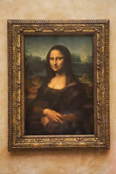 Paris, France: May 06, 2017: Leonardo da Vinci's Mona Lisa Painting in Louvre Museum.
