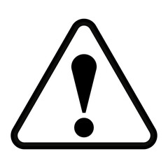 General caution icon vector design template isolated on white background. Other danger traffic sign. Illustration of black and white warning sign with exclamation mark inside. Attention. Danger zone.