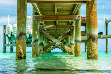 Under the dock at Hooper's Bay
