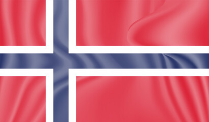 Naklejka premium Grunge Norway flag. Norway flag with waving grunge texture.