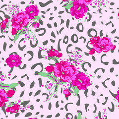 Elegant floral pattern in small colorful flowers. Liberty style. Floral seamless background for fashion prints. Ditsy print. Seamless vector texture. Spring bouquet.