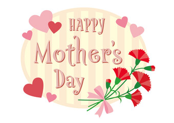 母の日 カーネーション ハート フレーム02