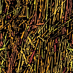 A seamless pattern of stylized grass in flash colors.