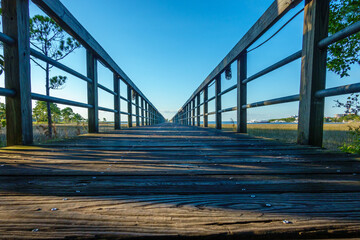 Fototapeta premium Long Dock in the Marsh