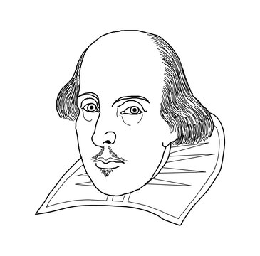 Illustration of the English writer William Shakespeare