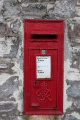 Georgian Red Letter Box in an Old Stone Wall