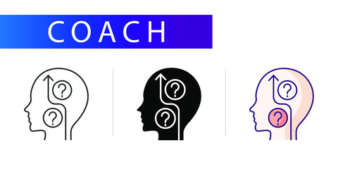 icons set, algorithm in the head, bypass problematic issues