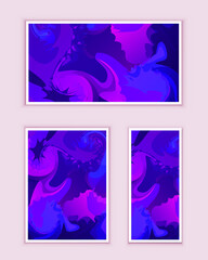 Abstract painting can be used as a trendy background for wallpapers, posters, cards, invitations, websites. Modern artwork. Marble effect painting