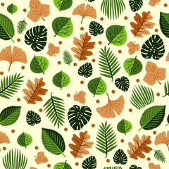 seamless pattern with leaves