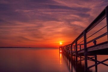 Fototapeta na wymiar Sunset Over Choctawhatchee Bay