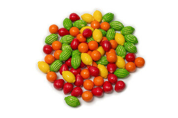 Chewing gums isolated on white background.