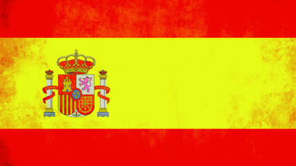 Vintage Texture Spanish Flag. Bandera de Espa&ntilde;a.