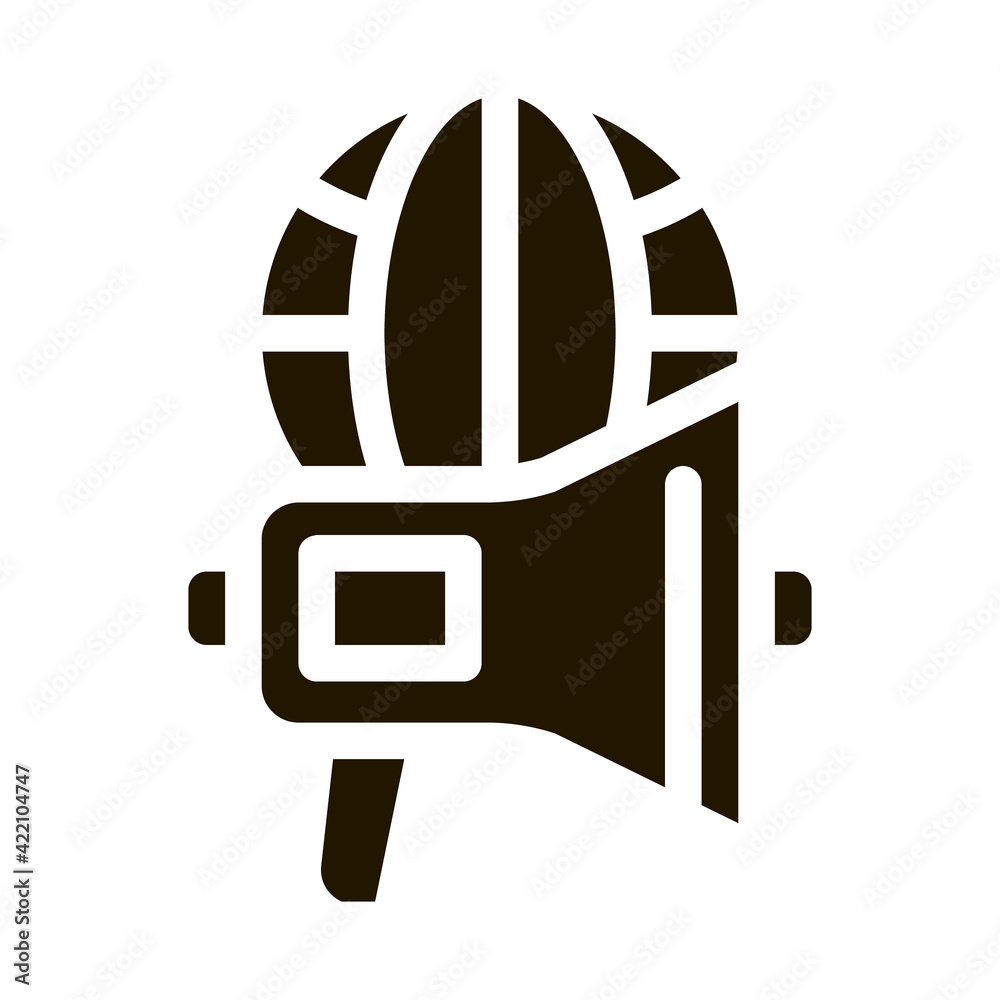 Sticker Loudspeaker Globe Icon Vector Glyph Illustration