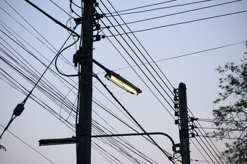 pole with wires