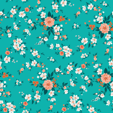 Seamless floral pattern with 1