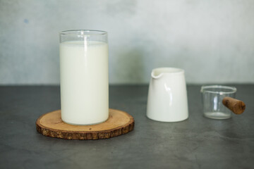 Glass of fresh milk