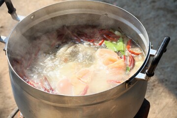 cooking in the kitchen