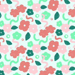 seamless pattern with flowers