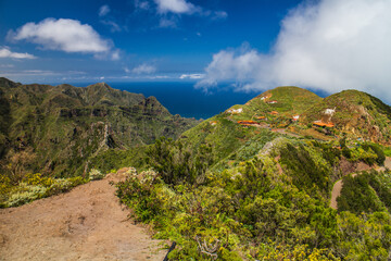 View at Chinamada village in Anaga mountains at Tenerife