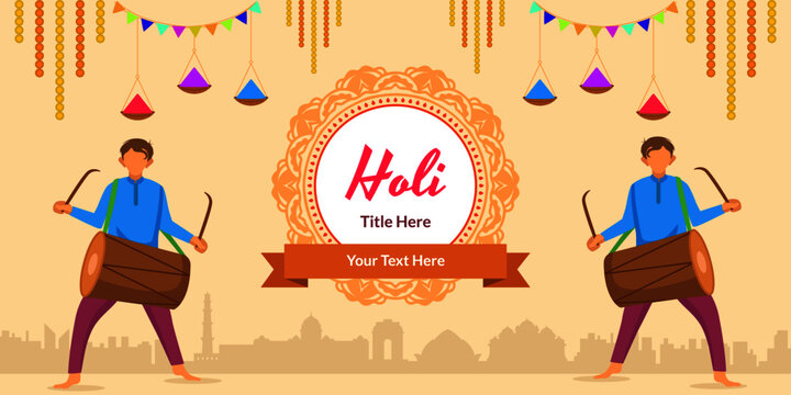 Abstract colorful Happy Holi graphic template for personal and corporate greeting card. Happy holi banner ideal for big sale offer.