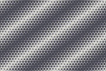 Triangular Halftone Texture Vector Geometric Technology Abstract Background. Half Tone Triangles Retro Colored Pattern. Minimal 80s Style Dynamic Tech Structure Wallpaper