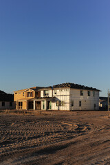 New homes under various stages construction