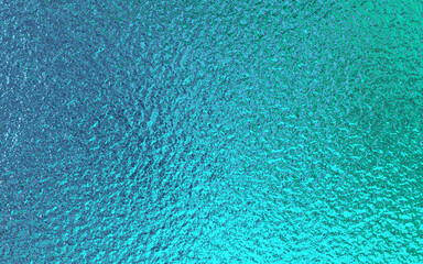 Teal green blue foil paper texture background.