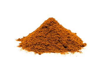 Paprika powder isolated on white background