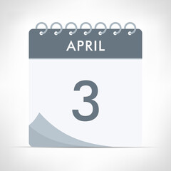 April 3 - Calendar Icon