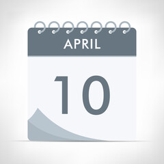 April 10 - Calendar Icon