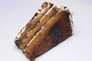 Chocolate Cake Isolated on White Background