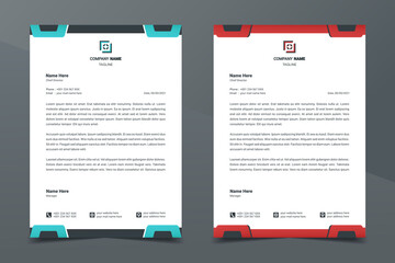 Letterhead design template. Creative elegant modern business A4 letterhead template design. Illustration vector	
