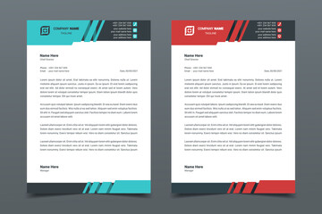 Letterhead design template. Creative and clean modern business letterhead template design. Illustration vector	
