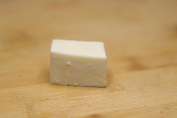 Paneer or Cheese isolate on white background