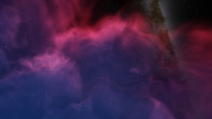 Obraz na płótnie Canvas science fiction illustrarion, colorful space background with stars, nebula gas cloud in deep outer space 3d render