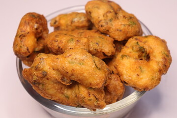 Vada or Medu vada isolated on white Background