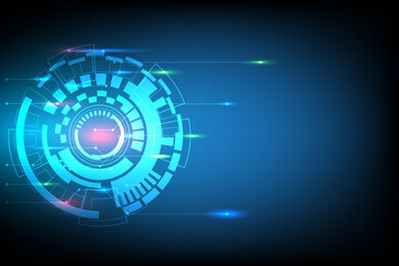 Abstract circle technology background with blank space.
Network in world globalize connected by line and dot. Cyberspace in digital age show web of structure in communication.