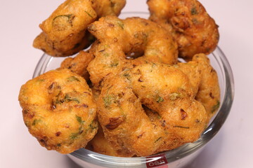 Vada or Medu vada isolated on white Background