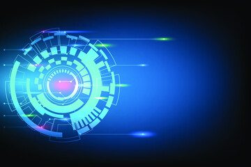 Abstract circle technology background with blank space.
Network in world globalize connected by line and dot. Cyberspace in digital age show web of structure in communication.