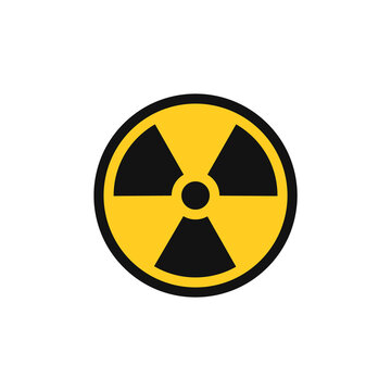 Radiation symbol. Radiation warning icon. Vector illustration.