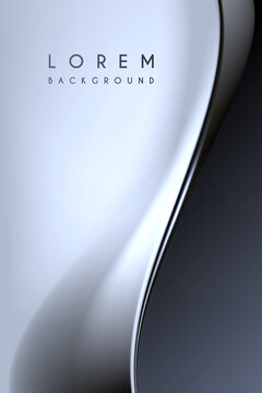 Abstract liquid silver wave background
