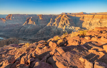 Fototapeta na wymiar Amazing view of the Grand Canyon, near the Skywalk observation deck. Arizona. United States of America