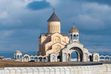 Fototapeta na wymiar New Makhata Iveron Icon of the Mother of God Church, Tbilisi