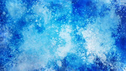 Fototapeta na wymiar 青色、水色のスプラッシュ。氷、清涼感のイメージ