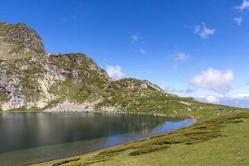 Landscape with The Kidney Lake, The Seven Rila Lakes, Bulgaria