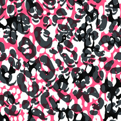 Abstract animal skin leopard seamless pattern design. Jaguar, leopard, cheetah, panther fur. Seamless camouflage background for fabric, textile, design, cover, wrapping.