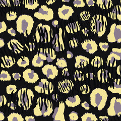 Abstract animal skin leopard seamless pattern design. Jaguar, leopard, cheetah, panther fur. Seamless camouflage background for fabric, textile, design, cover, wrapping.