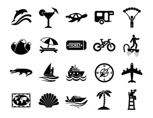 Travel line icons for web and mobile.