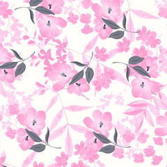 Elegant floral pattern in small colorful flowers. Liberty style. Floral seamless background for fashion prints. Ditsy print. Seamless vector texture. Spring bouquet.